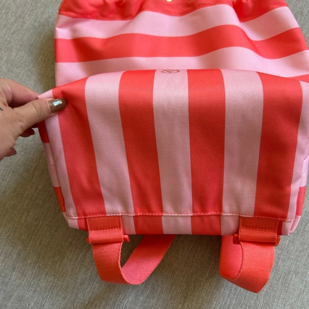 Striped Pink and Red Backpack Victoria secret - Picture 3 of 8